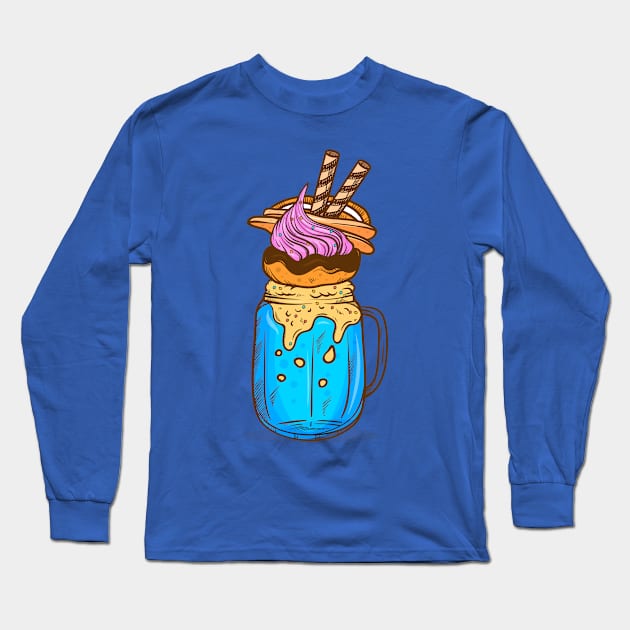 Milkshake Long Sleeve T-Shirt by Mako Design 